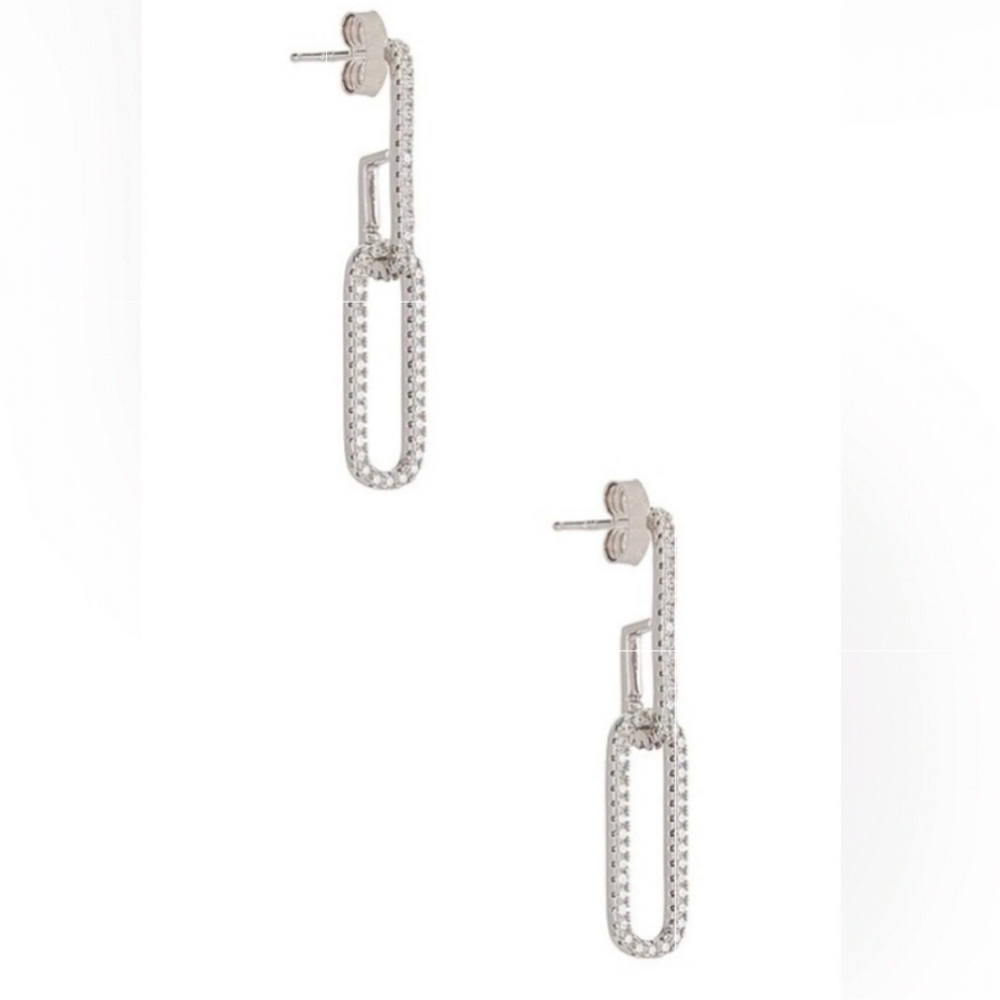 SHASHI Silver Chain Link Earrings